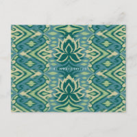 Patrón Lotus Ikat - El Loto Blanco