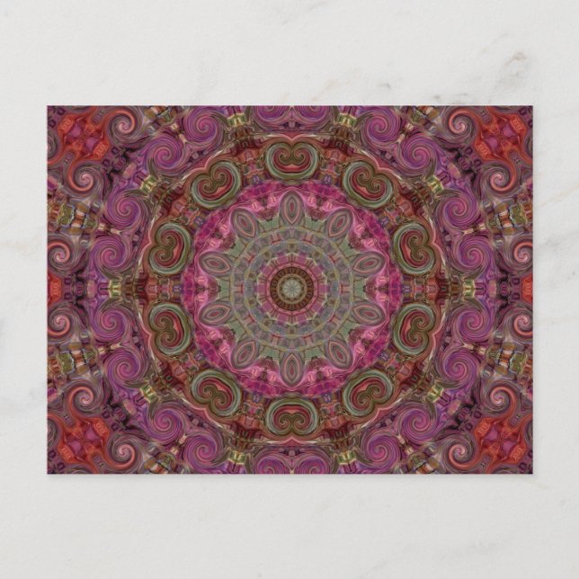 Postal Patrón Mandala moderno (Anverso)