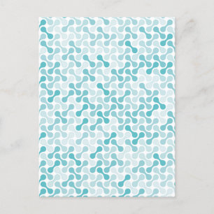 Postal Patrón metabólico azul