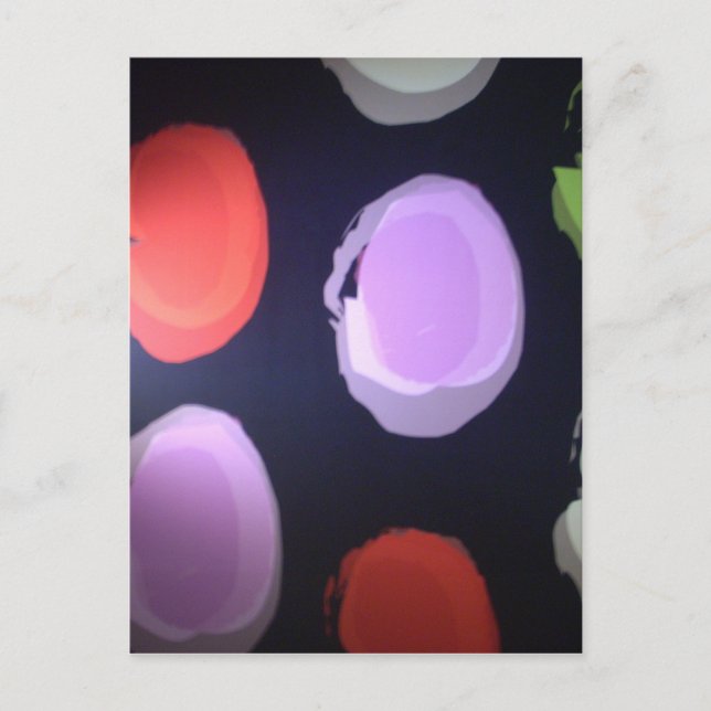 Postal Patrón moderno colorido Polka Dot Art Imprimir (Anverso)