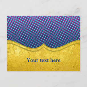 Postal Patrón ORO PURO / hoja de oro + tu foto y texto
