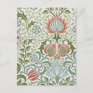 Postal Patrón persa de arte decorativo William Morris