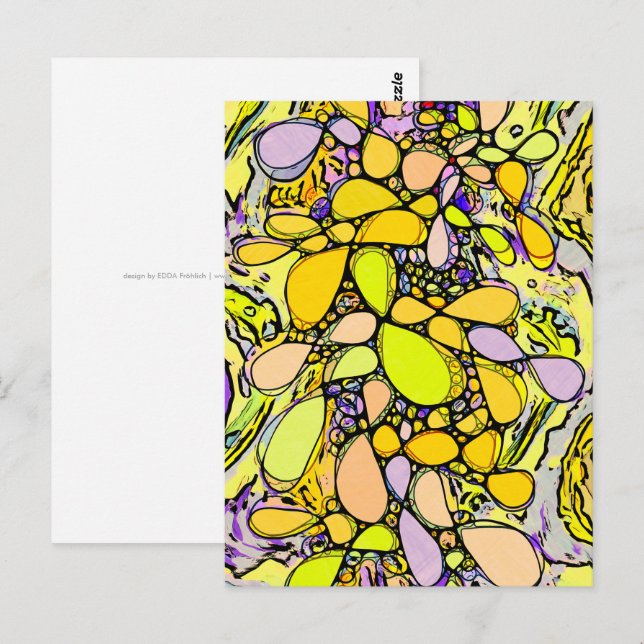 Postal Patrón Pintado A Mano Y Digitalmente Art. 13 (Anverso / Reverso)