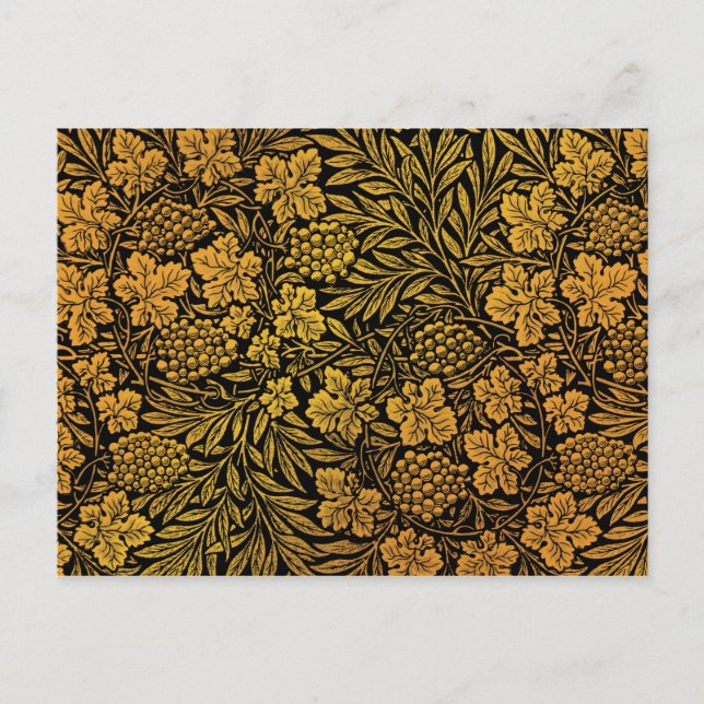 Postal Patrón popular William Morris, Golden Floral (Anverso)