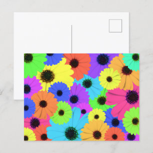 Postal Patrón psicodélico colorido margoleño