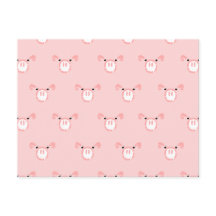 Patrón repetido de cara de cerdo rosado