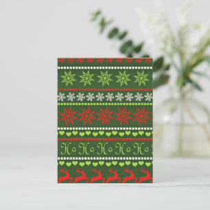 Postal Patrón repetitivo de Navidad