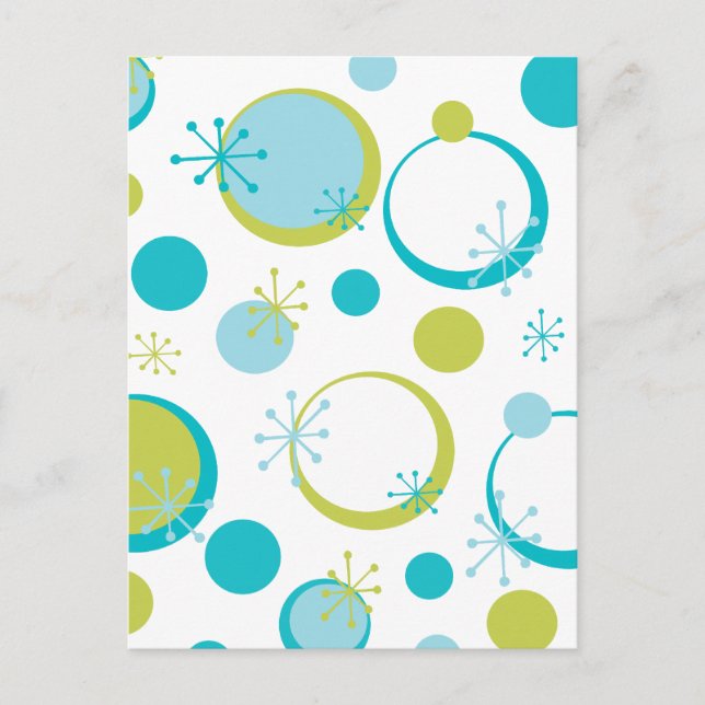 Postal Patrón retro divertido (Anverso)