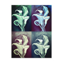 Patrón retro vintage moderno Calla Lilly