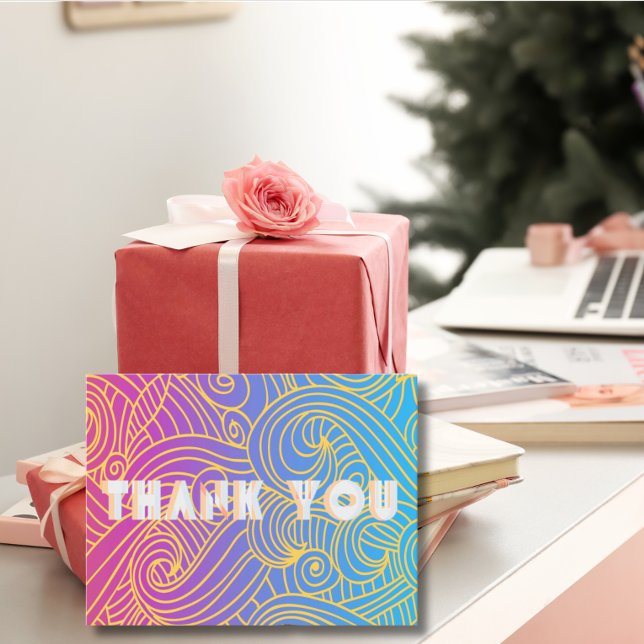 Postal Patrón rizado abstracto dibujado a mano (Subido por el creador)