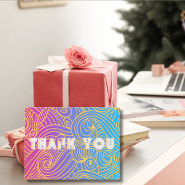 Postal Patrón rizado dibujado a mano abstracto