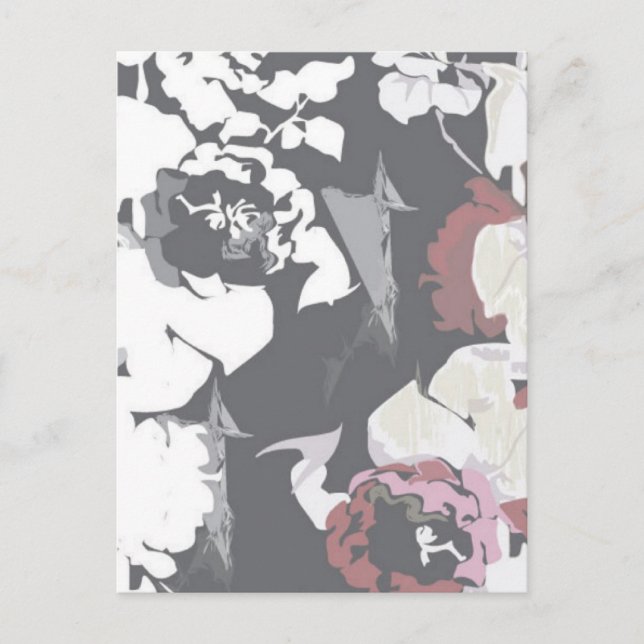 Postal patrón rosa de bonito (Anverso)