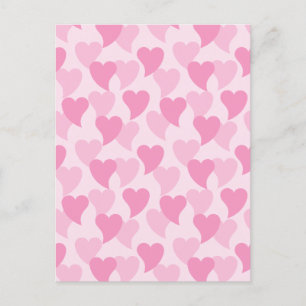 Postal Patrón sin problemas de los corazones bonitos