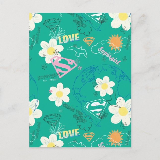 Postal Patrón Supergirl for Peace (Anverso)