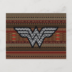 Postal Patrón tribal de mujer maravilla