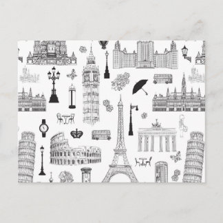 Postal Patrón Vacaciones En Europa