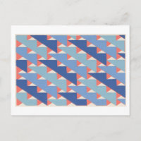 Patrón Vintage Art Déco en Azul