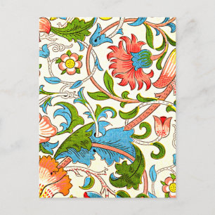 Postal Patrón vintage colorido