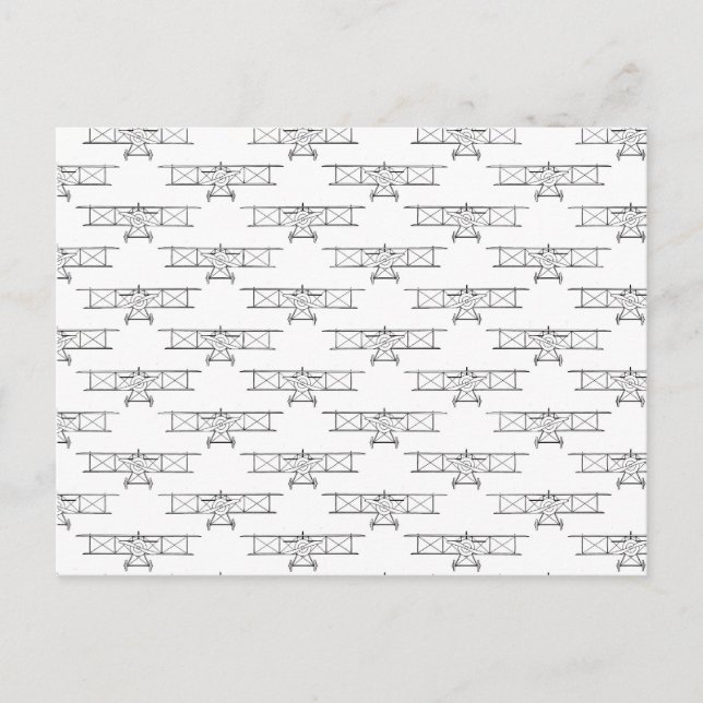 Postal Patrón Vintage de aviones (Anverso)