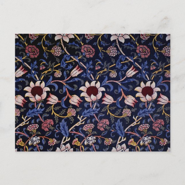 Postal Patrón vintage de William Morris, Evenlode (Anverso)