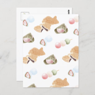 Postal Patrón Wagashi japonés
