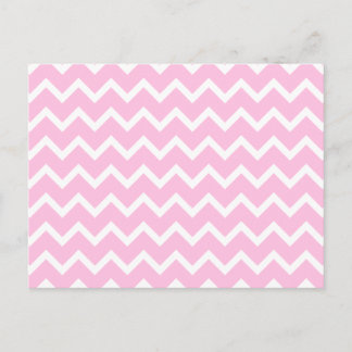 Postal Patrón Zigzag blanco y rosa pálido.