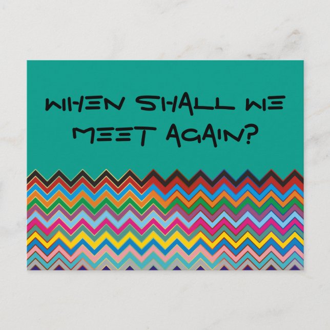 Postal Patrón ZIGZAG - coloreado + tu texto (Anverso)
