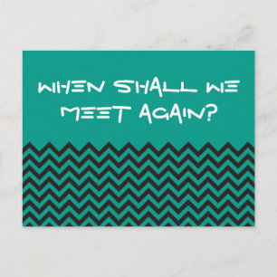 Postal Patrón ZIGZAG - negro + tu fondo y texto