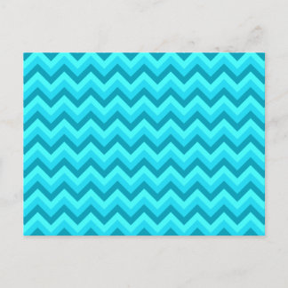 Postal Patrón zigzag turquesa y Verde azulado.