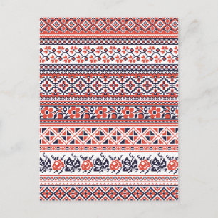 Postal Patrones de diseño de puntos cruzados