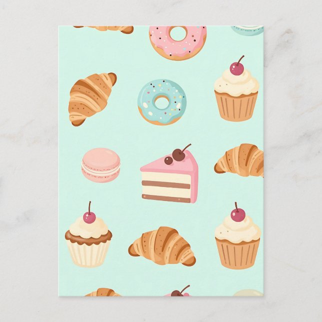 Postal Patrones de Pastelería Francesa Dulces (Anverso)