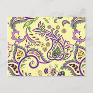 Postal Patrones florales decorativos