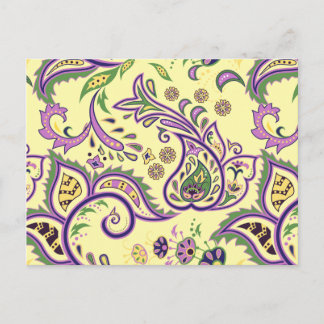 Postal Patrones florales decorativos