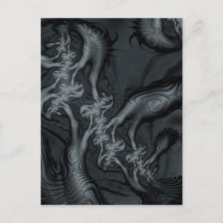 Postal Patrones y formas fractales abstractos. Arte fract