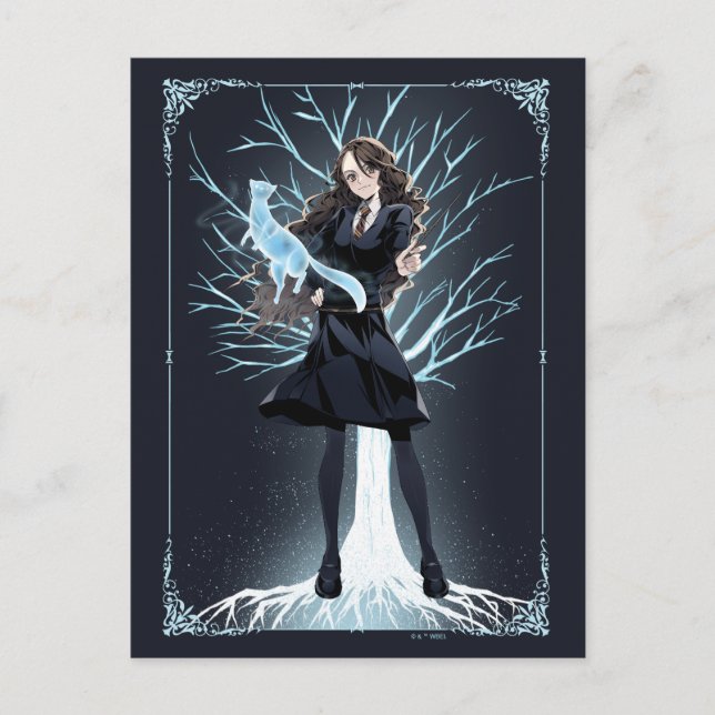 Postal Patrono Otter de Anime Hermione Granger (Anverso)