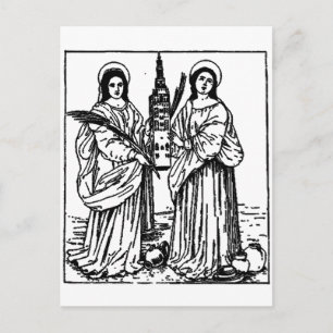 Postal Patronos de Saints Justa y Rufina de Sevilla