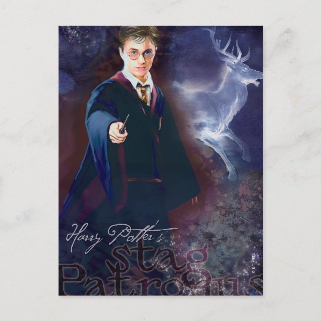 Postal Patronus de Harry Potter en forma de ciervo (Anverso)