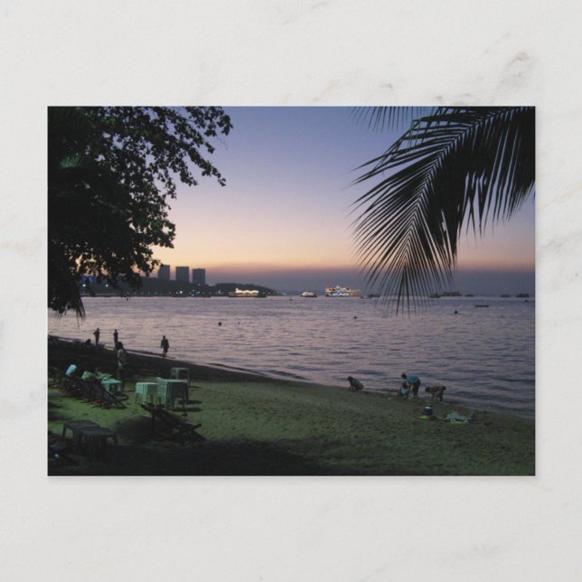 Postal Pattaya Beach Sunset... Chonburi (Tailandia) (Anverso)