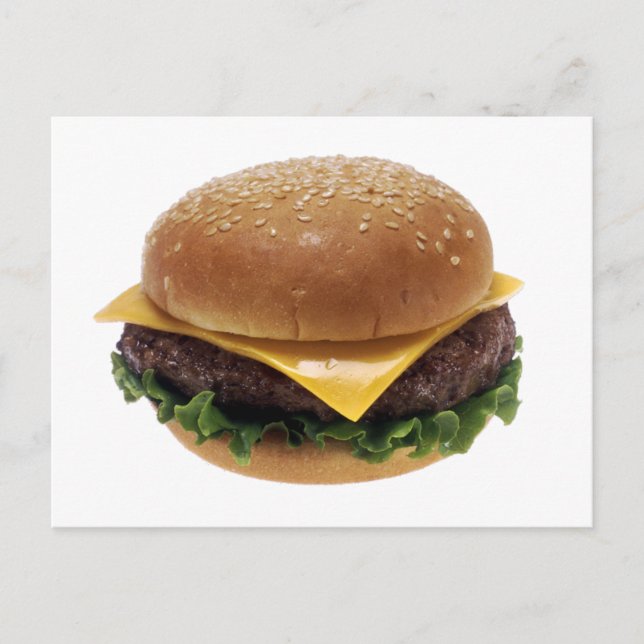 Postal Patti de carne Sandwich Comida Cheeseburger (Anverso)