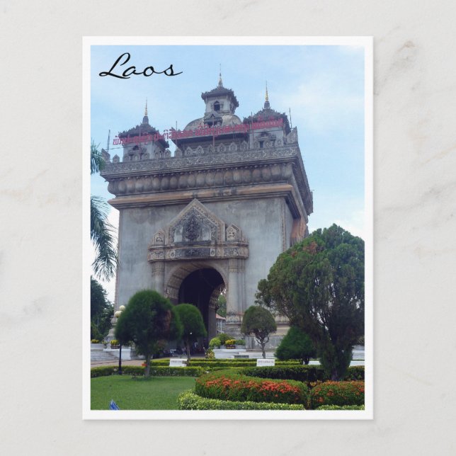 Postal patuxai vientiane laos (Anverso)