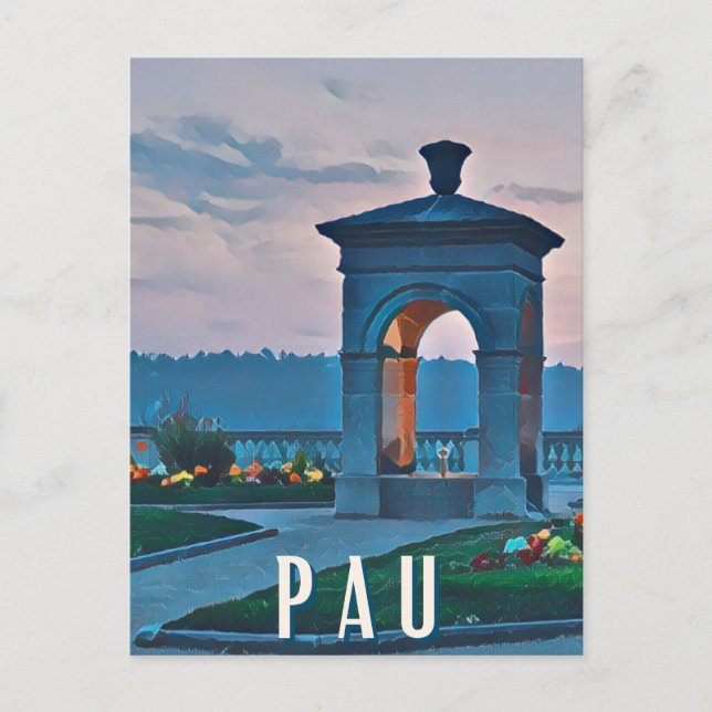 Postal Pau Photo Vintage  (Anverso)