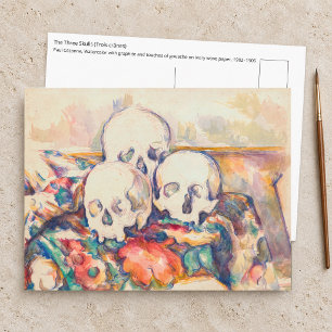 Postal Paul Cezanne - Acuarela de los tres cráneos