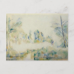 Postal Paul Cezanne- Árboles junto al Agua