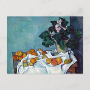 Postal Paul Cezanne aún vive manzanas y rosas