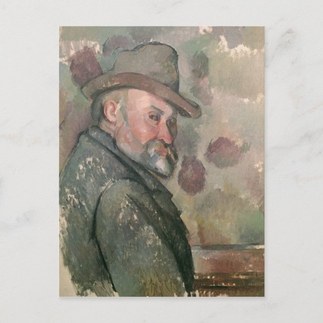 Postal Paul Cezanne | Autorretrato, 1890-94 (Anverso)