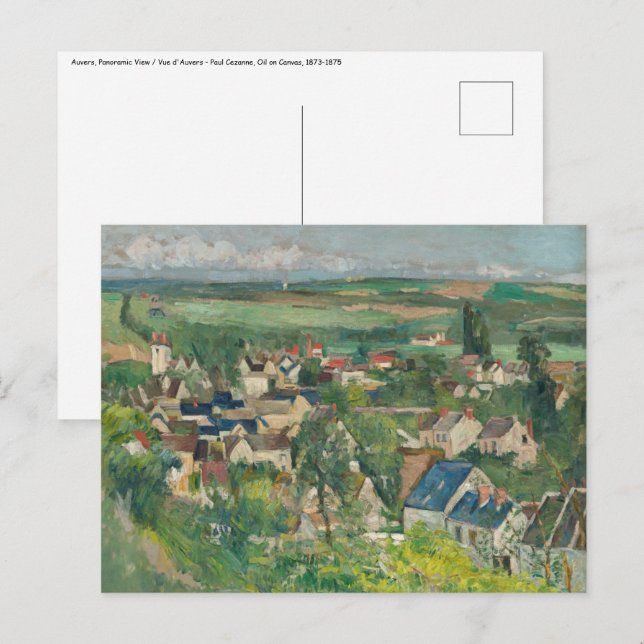 Postal Paul Cezanne - Auvers, vista panorámica (Anverso / Reverso)