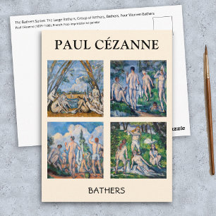 Postal Paul Cezanne - Bañistas Selección de Obras Maestra