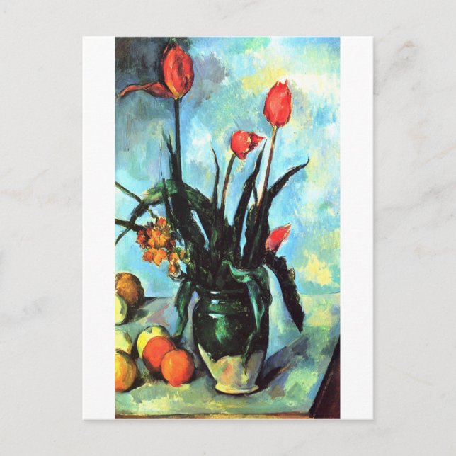 Postal Paul Cezanne - Base de Tulips (Anverso)