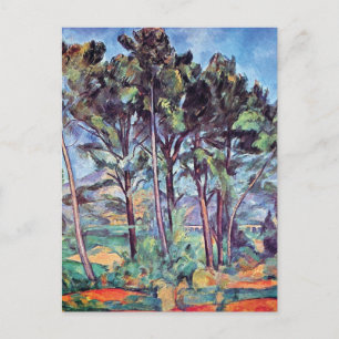 Postal Paul Cezanne - Bella Artes De Pines Y Acueductos
