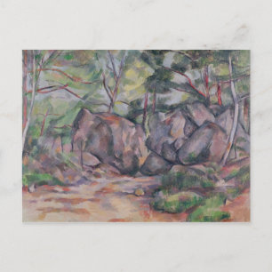 Postal Paul Cezanne   Bosque con Boulders, 1893